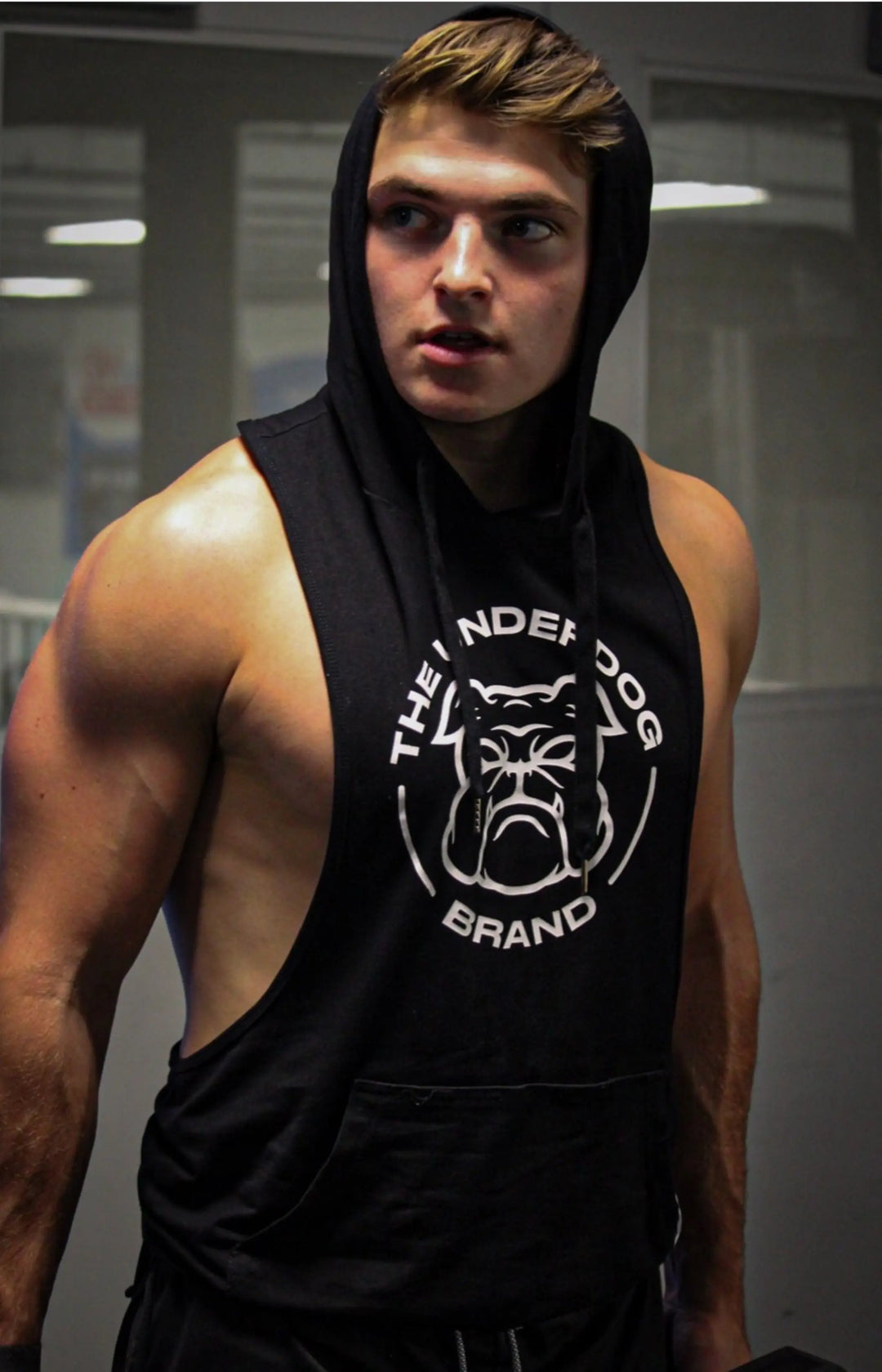 Black Rebirth Sleeveless Hoodie